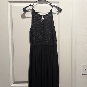 Chic Black Lace Backless Dress